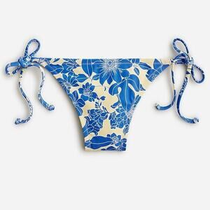 J. Crew String Hipster Full-coverage Bikini Bottom in Blue Floral